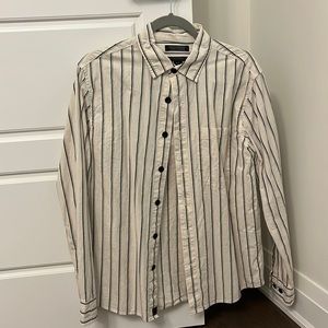 Banana Republic Striped Cotton Dress Shirt
